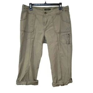 Eddie Bauer Women's Khaki Cotton Blakely Fit Capri Pants
